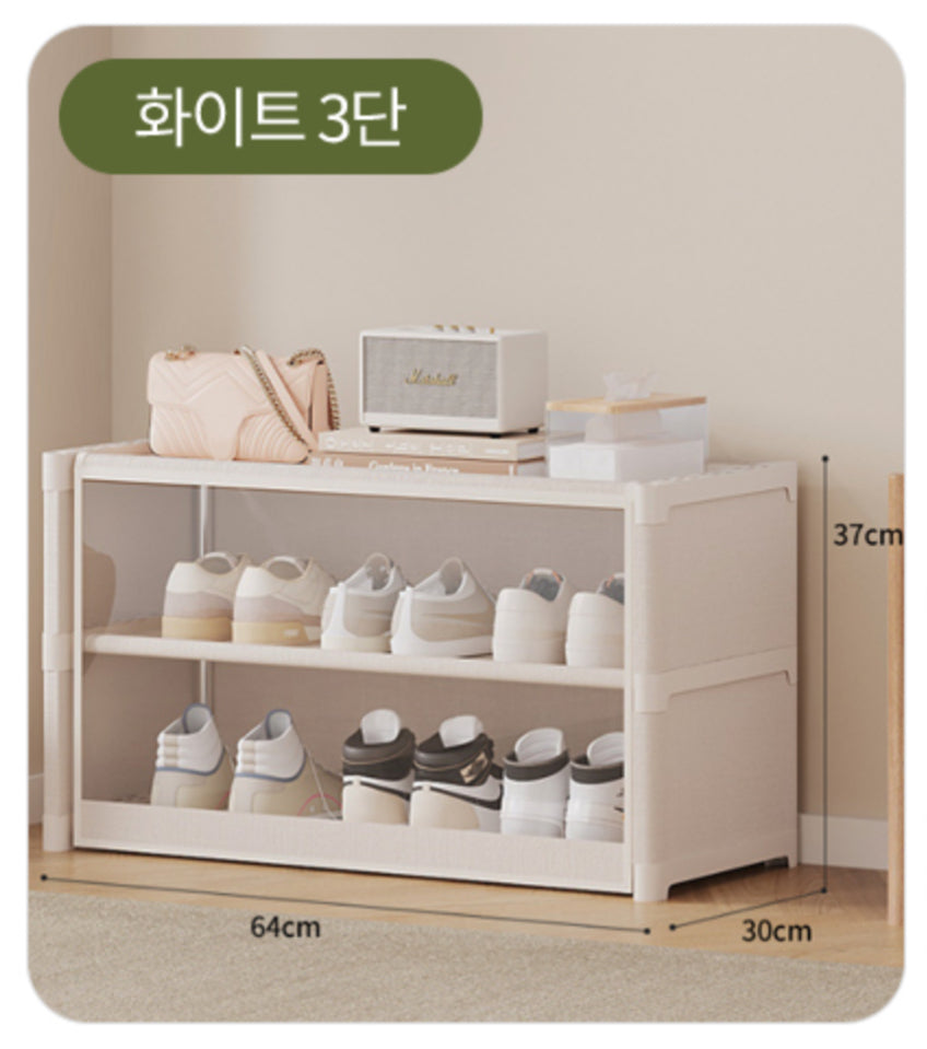 클리어 커버 수납장 (2 colors)