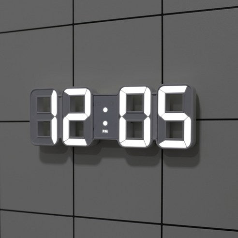모던 화이트 LED 시계